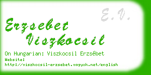 erzsebet viszkocsil business card