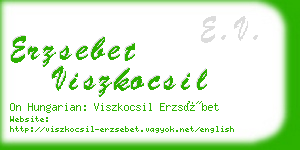 erzsebet viszkocsil business card